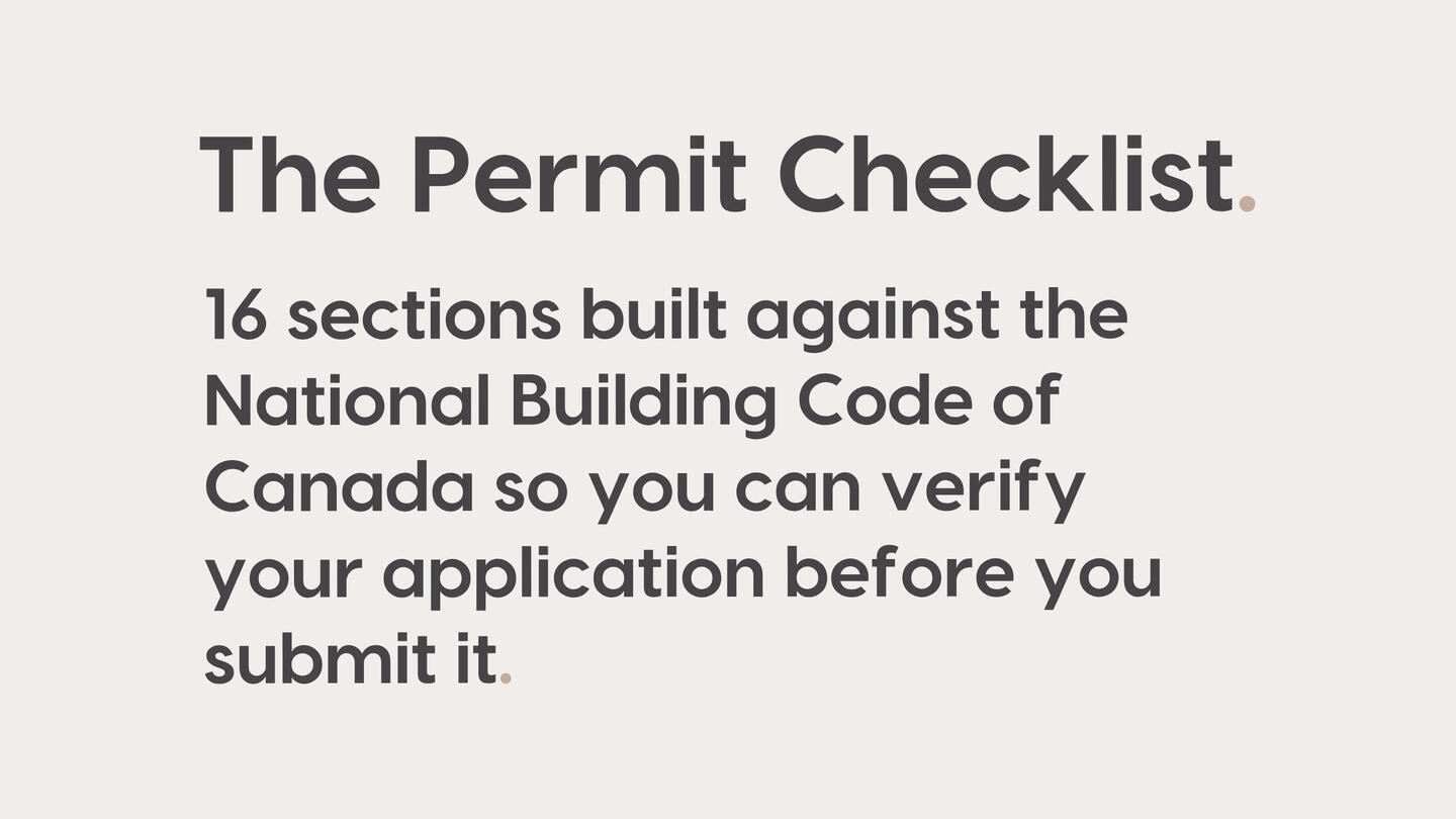 The permit checklist.